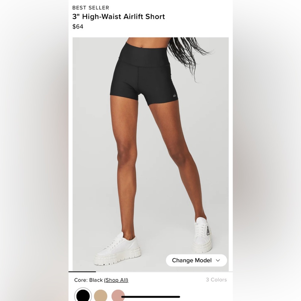 NWT ALO 3" High-Waist Airlift Short